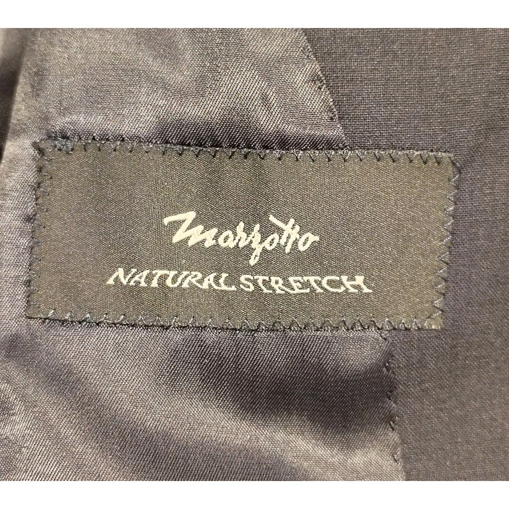 Angelo Nardelli Sport coat Blazer Mens Black Marzotto Wool Stretch Size 44 Italy - Picture 5 of 12